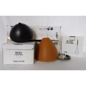 Besa Lighting 1XC-1779CH-BR Mia 12V Mini Pendant-Cherry Glass-Bronze-Disc-NIOB